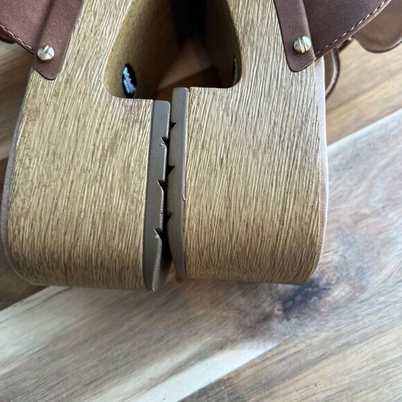 Dr. Scholl's Womens Classic Clog Platform 70's Vibes Mules 8US Brown - Picture 10 of 11